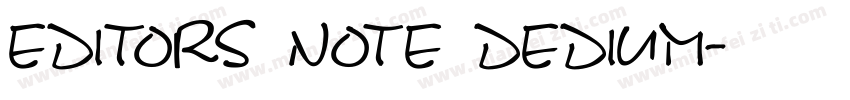 Editors Note dedium字体转换